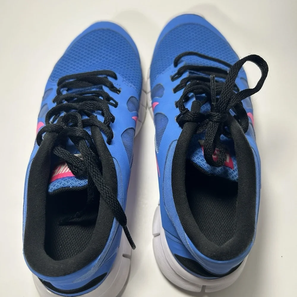Nike Free 5.0 Distance Youth 6.5Y Blue Pink Running Shoes Athletic 580565-400